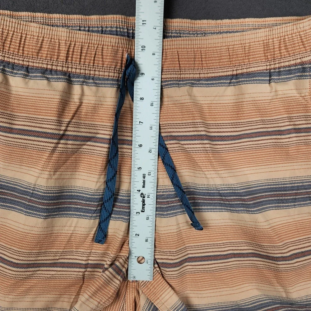 Patagonia Stretch Wavefarer Volley Shorts Mens Medium Melon Striped‎ Swim Trunks